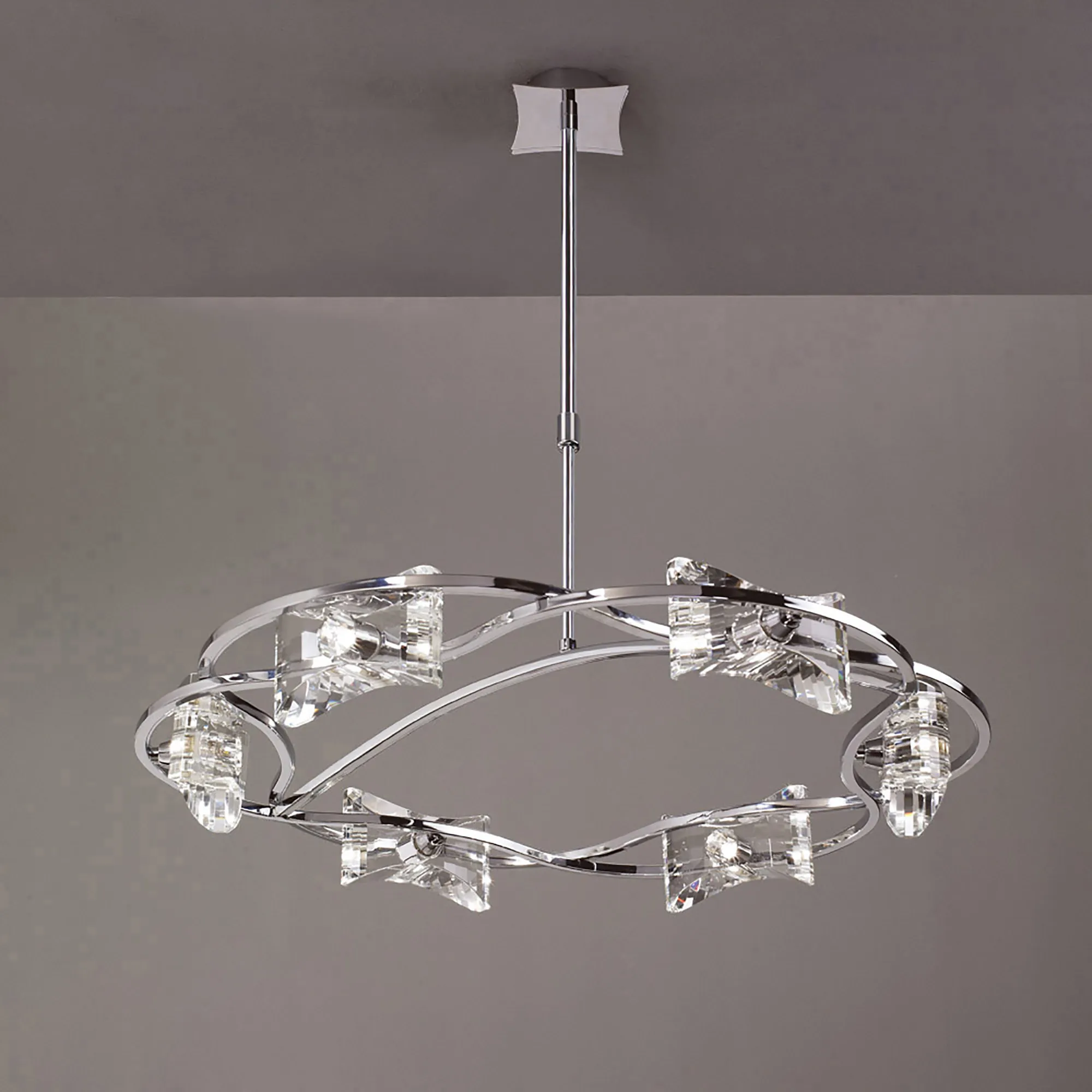 Kromo Polished Chrome Ceiling Lights Mantra Ring Pendants Kromo Polished Chrome Ceiling Lights Mantra Ring Pendants